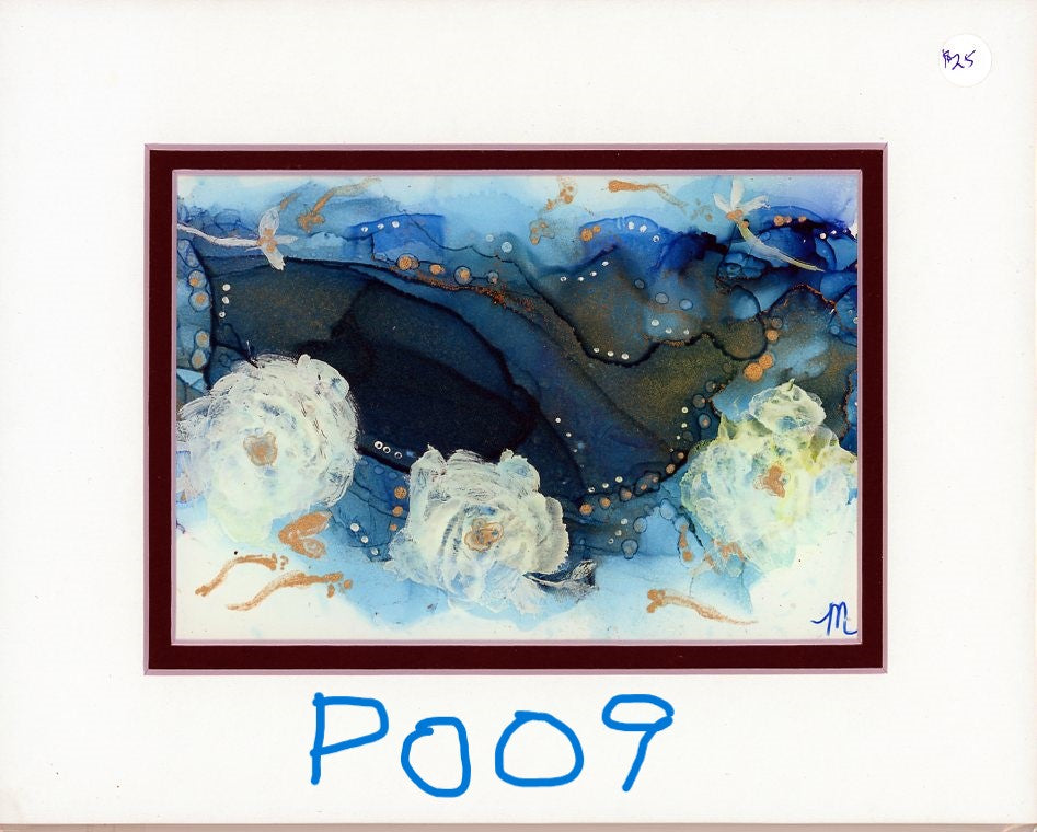 5x7 Rising Sea Abstract Painting