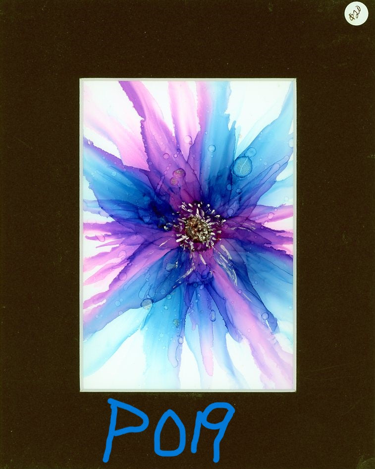 5 x 7 Dew & Bubbles Flower Painting