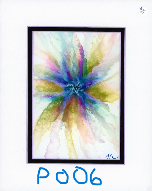 5x7 Whispy Flower Painting