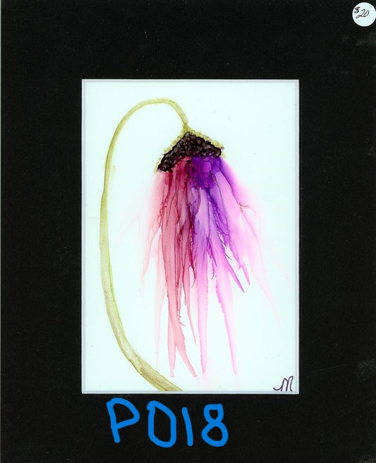 5 x 7 Droopy Flower Painting