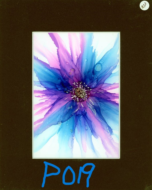 5 x 7 Dew & Bubbles Flower Painting