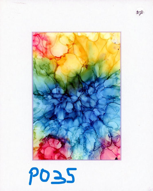 5x7 Abstract Hydrangea Painting